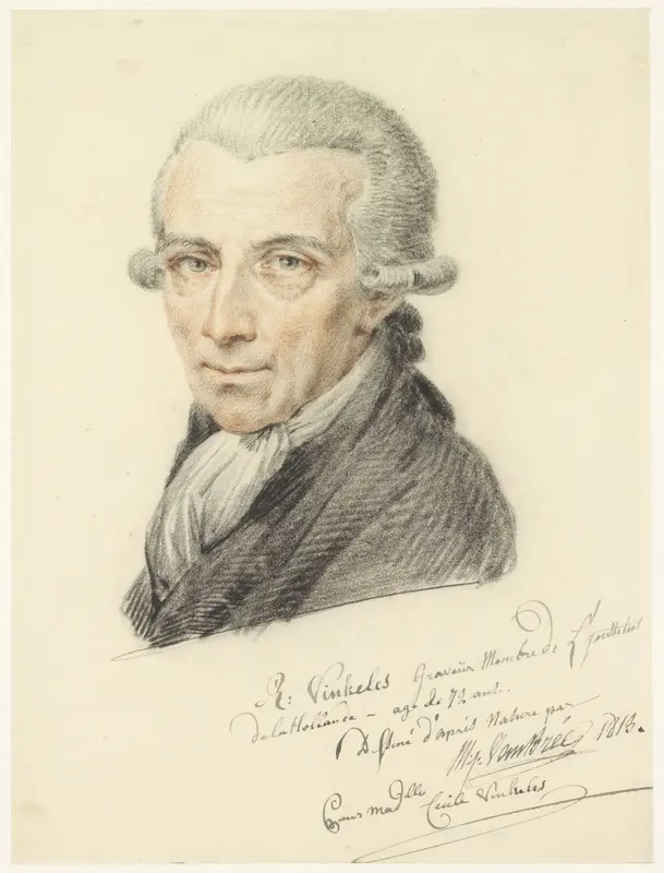Portret van Reinier Vinkeles I op 72-jarige leeftijd Wall Art by Mattheus Ignatius van Bree - High-Resolution Digital Print