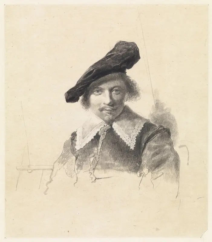 Portret van Rembrandt Wall Art by Jacobus Ludovicus Cornet - High-Resolution Digital Print