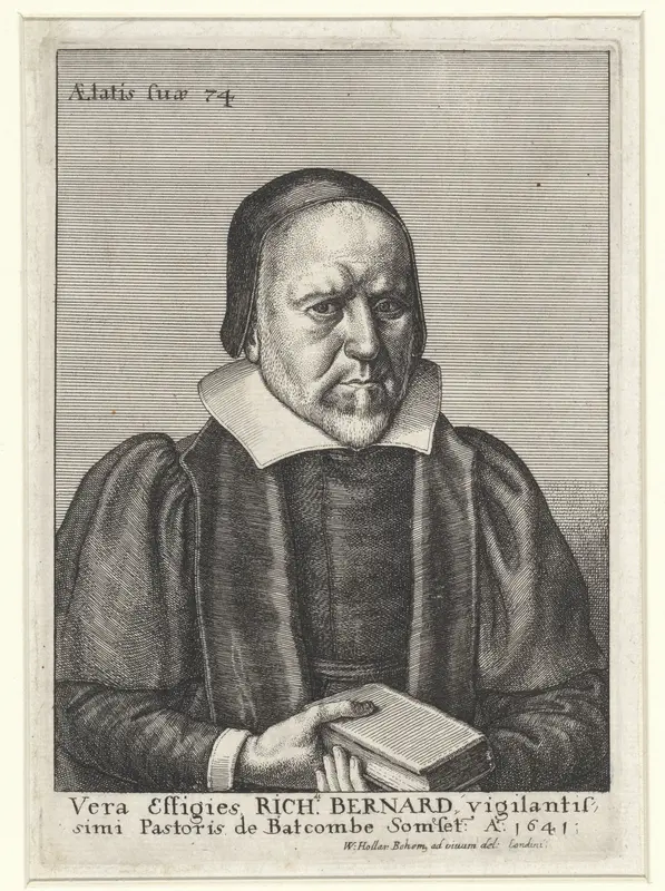Portret van Richard Bernard Wall Art by Wenceslaus Hollar - High-Resolution Digital Print