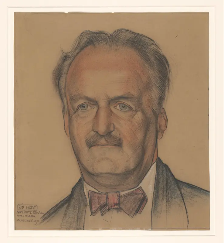 Portret van Richard Nicolaüs Roland Holst Wall Art by Michel de Klerk - High-Resolution Digital Print