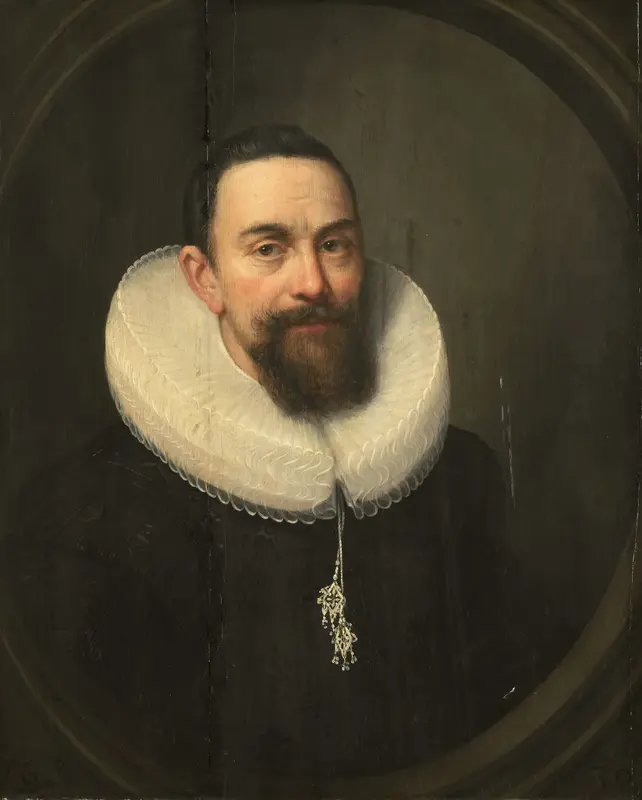 Portret van Ridder Pieter Courten (1581-1630) Wall Art by Unknown - High-Resolution Digital Print