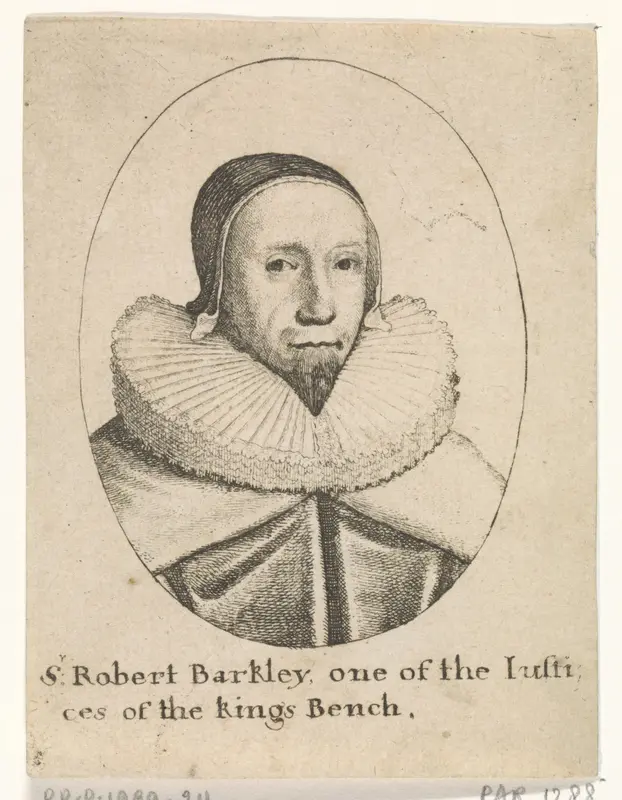 Portret van Robert Berkeley Wall Art by Wenceslaus Hollar - High-Resolution Digital Print