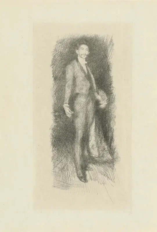 Portret van Robert de Montesquion Wall Art by James Abbott McNeill Whistler - High-Resolution Digital Print