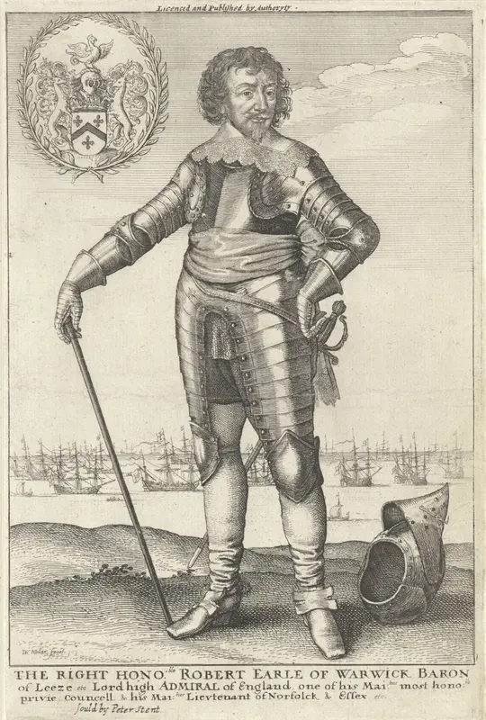 Portret van Robert Rich, graaf van Warwick Wall Art by Unknown - High-Resolution Digital Print