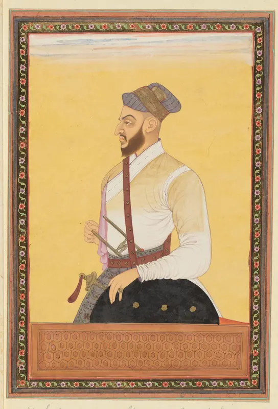 Portret van Saf-shikan Khan die vizier van Aurangzeb is geweest Wall Art by anonymous - High-Resolution Digital Print