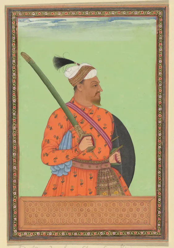 Portret van Sayyid Makhdum Sharza Khan, die vizier van Bijapur is geweest; ook nu is hij vizier in Nijapur Wall Art by anonymous - High-Resolution Digital Print