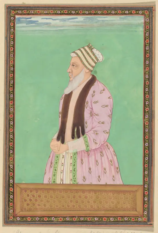Portret van Sharza Khan, die in de tijd van Sultan Abdullah als vizier heeft gediend en ook vizier is in de tijd van Abul Hasan Wall Art by anonymous - High-Resolution Digital Print
