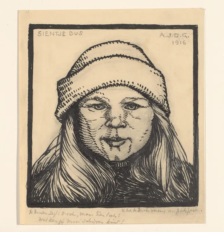 Portret van Sientje Bus Wall Art by Unknown - High-Resolution Digital Print