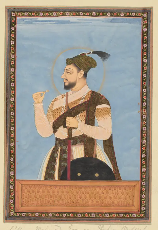 Portret van Sultan Mahmud, zoon van Ibrahim Adil-shah; na zijn vader is hij heerser over Bijapur geweest Wall Art by anonymous - High-Resolution Digital Print