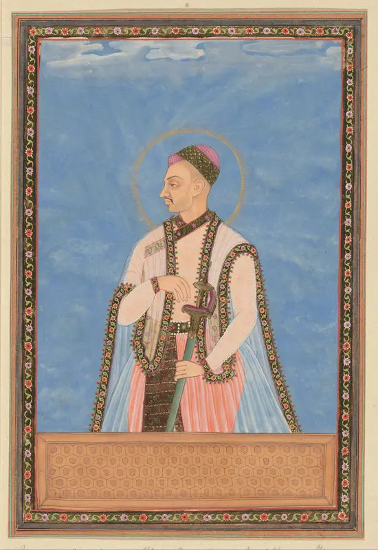 Portret van Sultan Muhammad-Quli, zoon van Muhammad-Quli Padsha; na zijn vader heeft hij over Golconda geregeerd Wall Art by anonymous - High-Resolution Digital Print