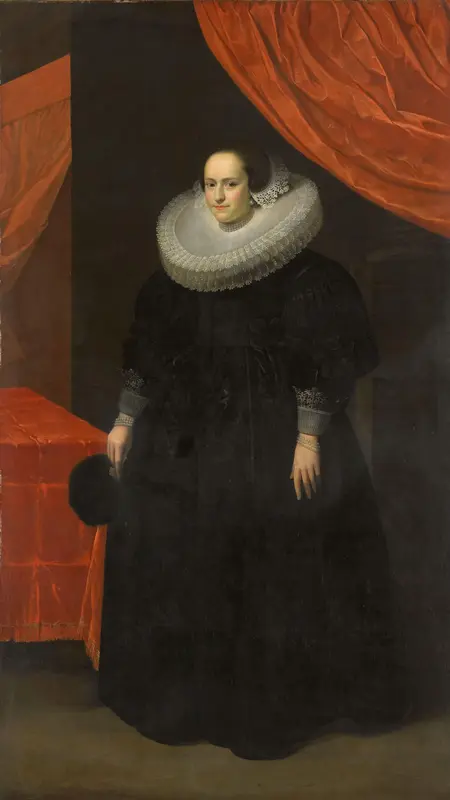 Portret van Suzanna Moor (1608-57) Wall Art by anonymous - High-Resolution Digital Print