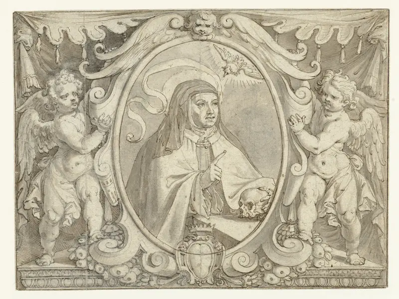 Portret van Teresa van Avila Wall Art by Pieter de Jode (I) - High-Resolution Digital Print