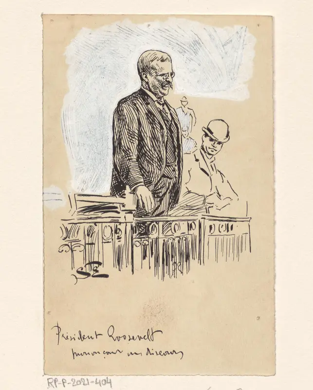 Portret van Theodore Roosevelt Wall Art by Unknown - High-Resolution Digital Print