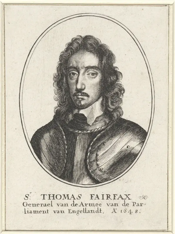 Portret van Thomas Fairfax, militair leider Wall Art by Wenceslaus Hollar - High-Resolution Digital Print