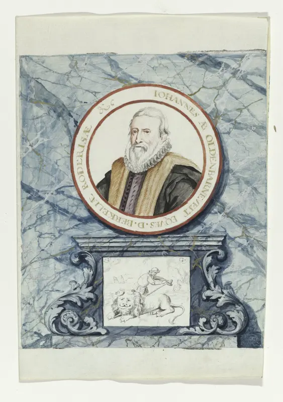 Portret van Van Oldenbarnevelt Wall Art by anonymous - High-Resolution Digital Print