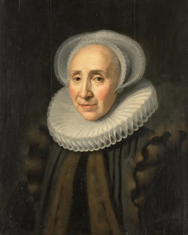 Portret van Volckera Claesdr Knobbert (1554-1634) Wall Art by Unknown - High-Resolution Digital Print