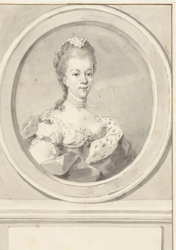 Portret van Wilhelmina Frederica Sophia van Pruisen Wall Art by Aert Schouman - High-Resolution Digital Print