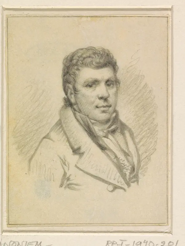 Portret van Willem Bartel van der Kooi Wall Art by anonymous - High-Resolution Digital Print