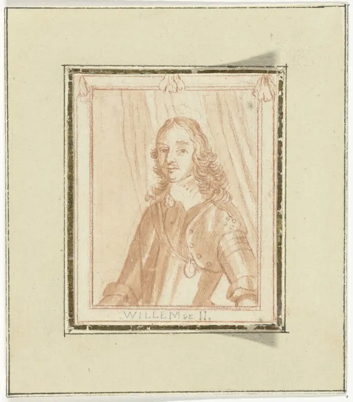 Portret van Willem II Wall Art by anonymous - High-Resolution Digital Print