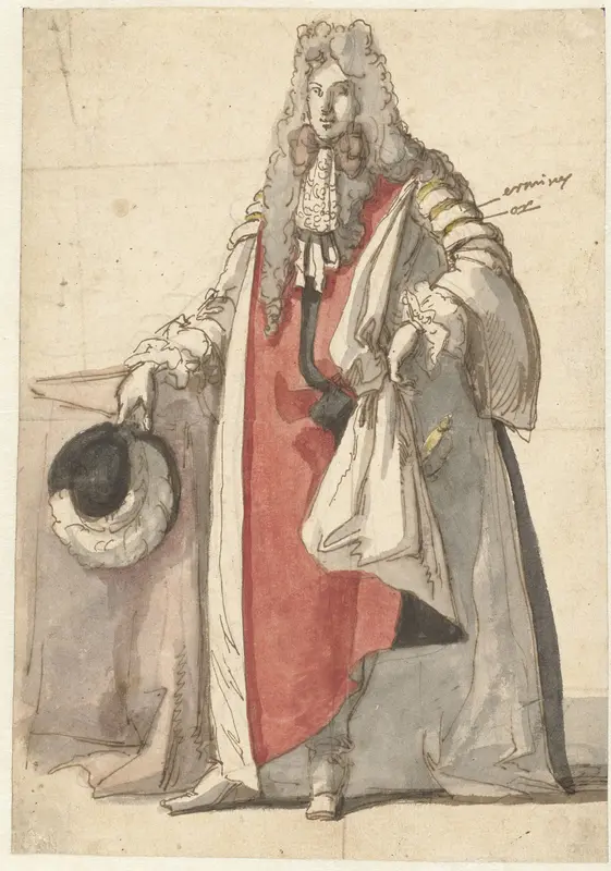 Portret van Willem III, in staatsiekleed Wall Art by Unknown - High-Resolution Digital Print