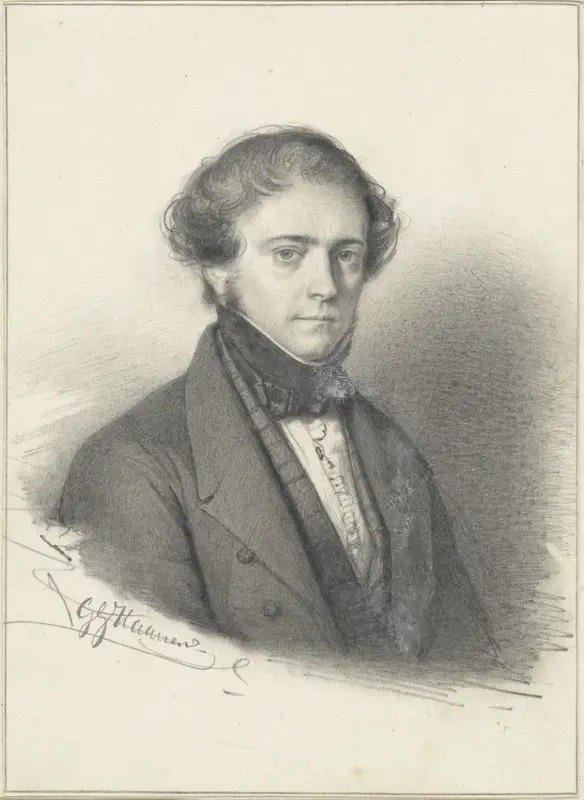 Portret van Willem van der Worp Wall Art by George Gillis Haanen - High-Resolution Digital Print
