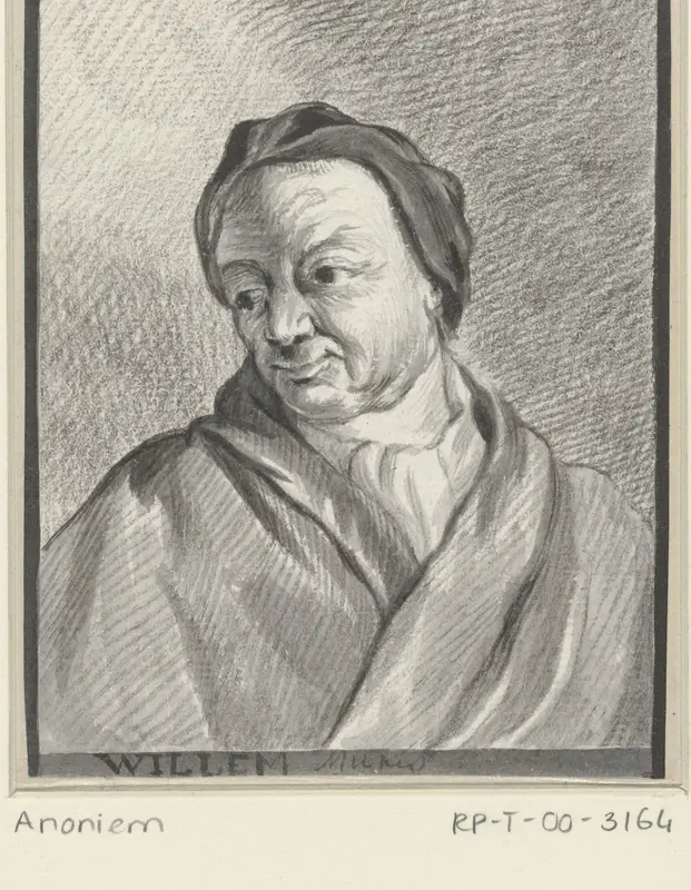 Portret van Willem van Mieris Wall Art by anonymous - High-Resolution Digital Print