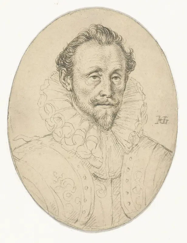Portret van Wolfgang Willem van Beieren Wall Art by Hendrick Goltzius - High-Resolution Digital Print