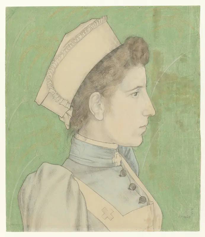 Portret van zuster Nelly Wall Art by Jan Toorop - High-Resolution Digital Print