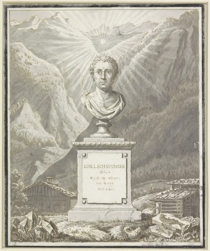 Portretbuste van Johann Jakob Scheuchzer Wall Art by anonymous - High-Resolution Digital Print