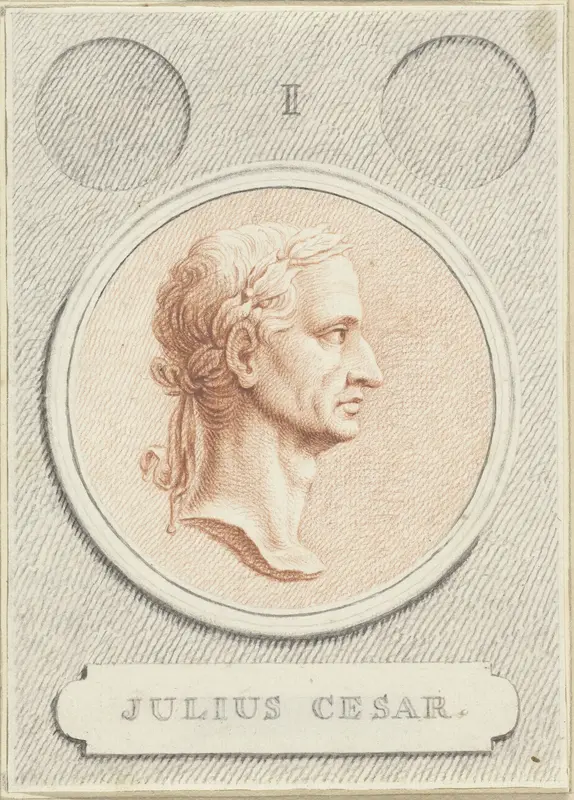 Portretmedaillon van Julius Caesar Wall Art by Jan Caspar Philips - High-Resolution Digital Print