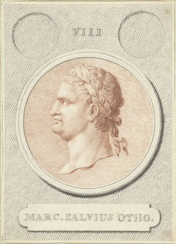Portretmedaillon van Otho, Romeins keizer Wall Art by Jan Caspar Philips - High-Resolution Digital Print
