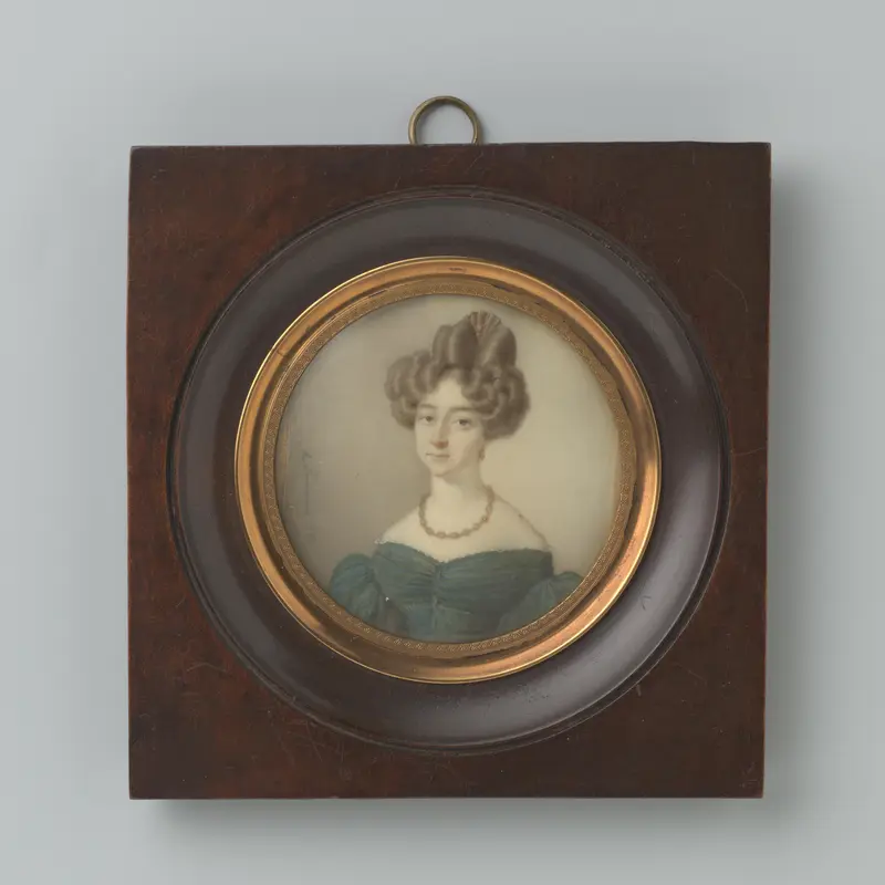 Portretminiatuur Geertruida Anna Elisabeth Hoffmann Wall Art by Louis Henri de Fontenay - High-Resolution Digital Print