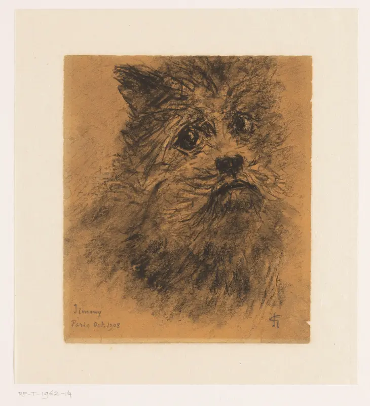 Portretstudie van hond Jimmy Wall Art by Carel Nicolaas Storm van 's-Gravesande - High-Resolution Digital Print