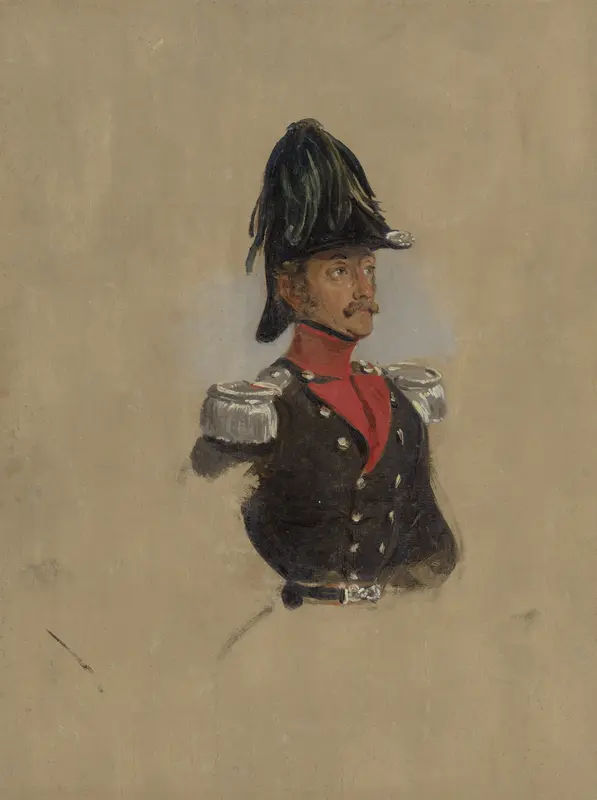 Portretstudie van kapitein J.J.P. van Munnick Wall Art by Nicolaas Pieneman - High-Resolution Digital Print