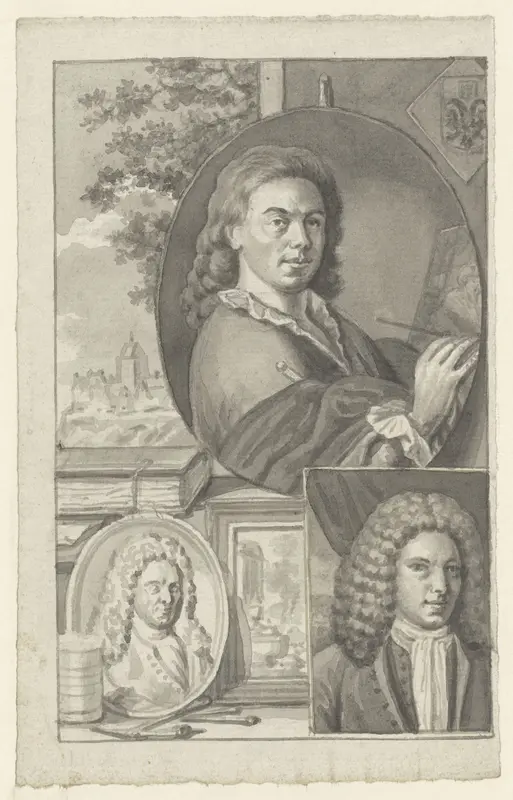 Portretten van Hendrik Soukens, Roukens en Frans van Eynden Wall Art by Roeland van Eynden - High-Resolution Digital Print