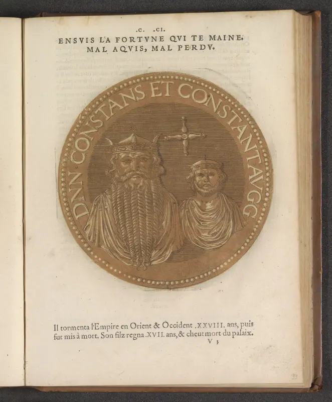 Portretten van keizer Constantijn III en zijn zoon Constans II Wall Art by Joos Gietleughen - High-Resolution Digital Print