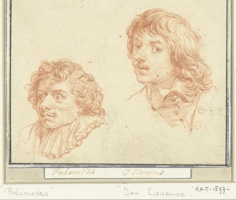 Portretten van Palamedesz en Jan Lievens Wall Art by Jacob Houbraken - High-Resolution Digital Print