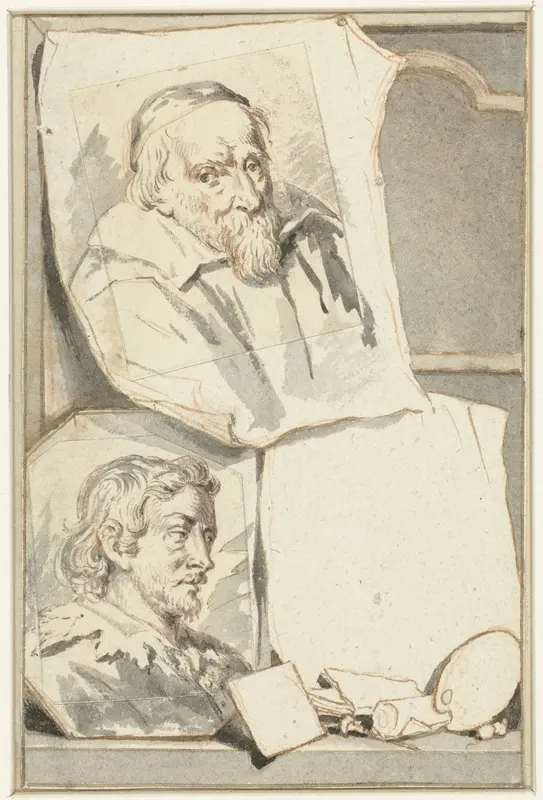 Portretten van Wencelaus Koeberger en Lucas van Uden Wall Art by Jacob Houbraken - High-Resolution Digital Print