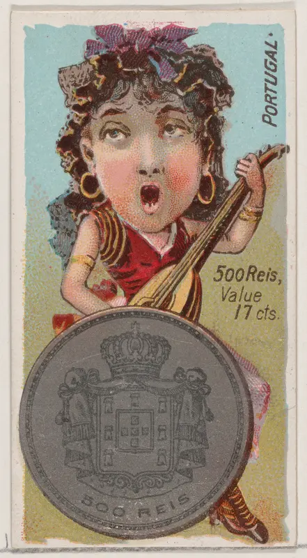Portugal, 500 Reis, from the series Coins of All Nations (N72, variation 2) for Duke brand cigarettes Wall Art by W. Duke, Sons & Co. - High-Resolution Digital Print