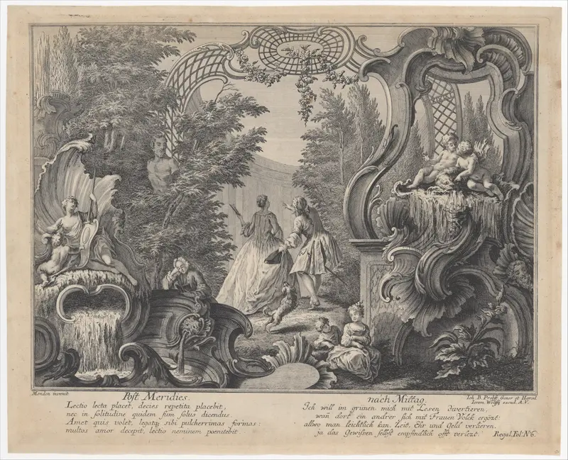 Post Meridies, from the Hours of the Day Wall Art by Jean Mondon le fils - High-Resolution Digital Print