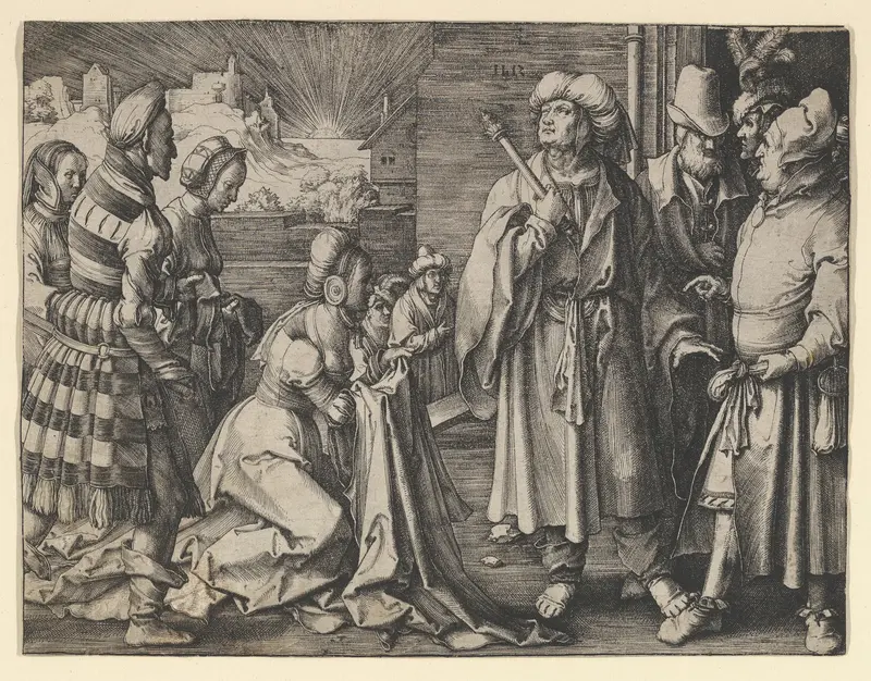 Potiphar's Wife Acuses Joseph Wall Art by Lucas van Leyden - High-Resolution Digital Print