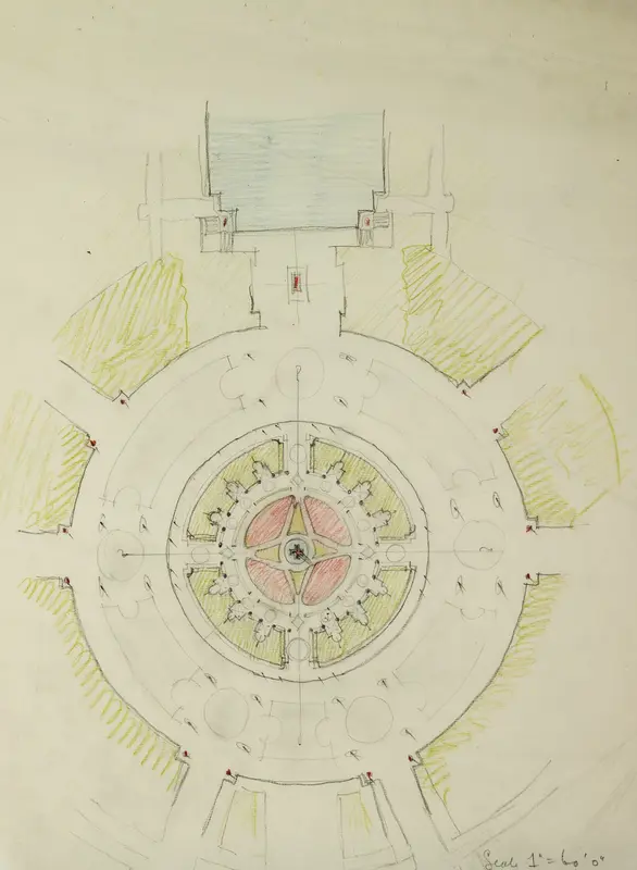 Potomac Round Point, Washington D.C., Plan Sketch Wall Art by D.H. Burnham & Co. - High-Resolution Digital Print