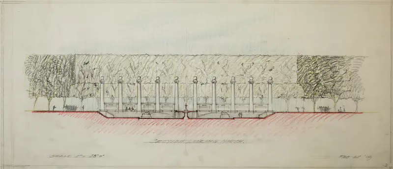 Potomac Round Point, Washington D.C., Section Sketch Wall Art by D.H. Burnham & Co. - High-Resolution Digital Print