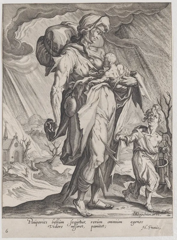 Poverty, from "Virtues and Vices" Wall Art by Zacharias Dolendo - High-Resolution Digital Print