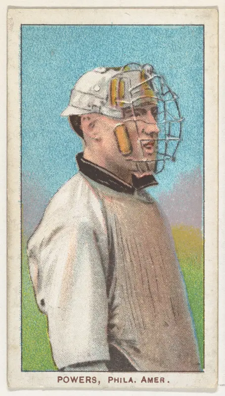 Powers, Philadelphia, American League, from the White Border series (T206) for the American Tobacco Company Wall Art by American Tobacco Company - High-Resolution Digital Print