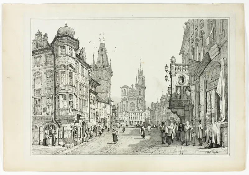 Prague, from Facsimiles of Sketches made in Flanders and Germany