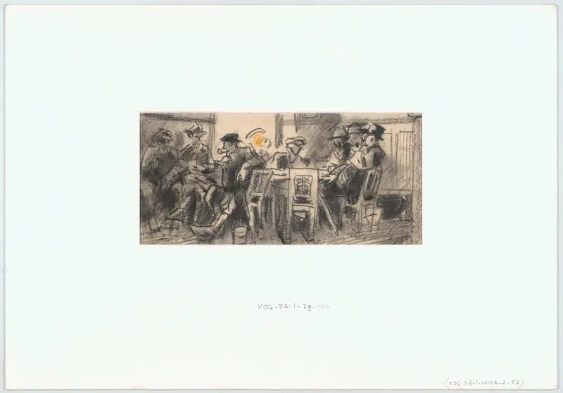 Pratende mannen in café Wall Art by Martin Monnickendam - High-Resolution Digital Print