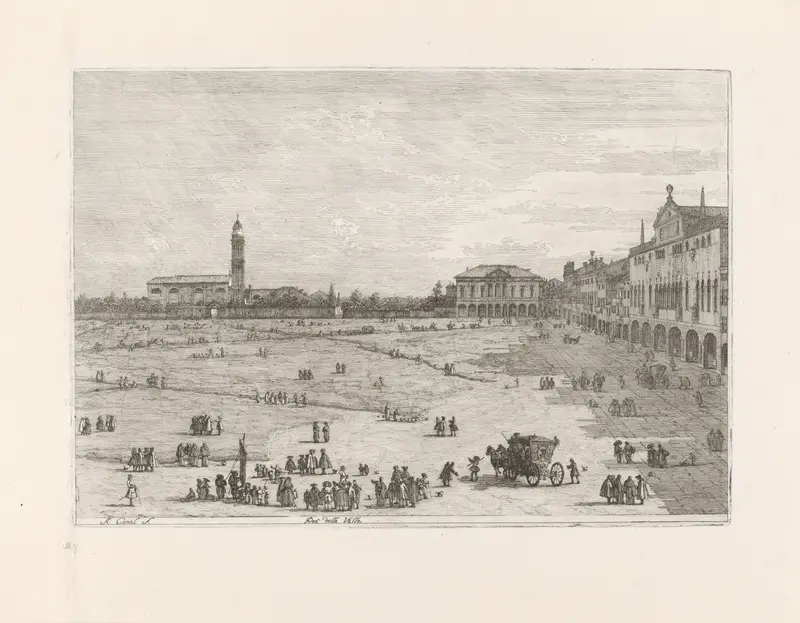 Prato della Valle (rechterhelft) Wall Art by Unknown - High-Resolution Digital Print