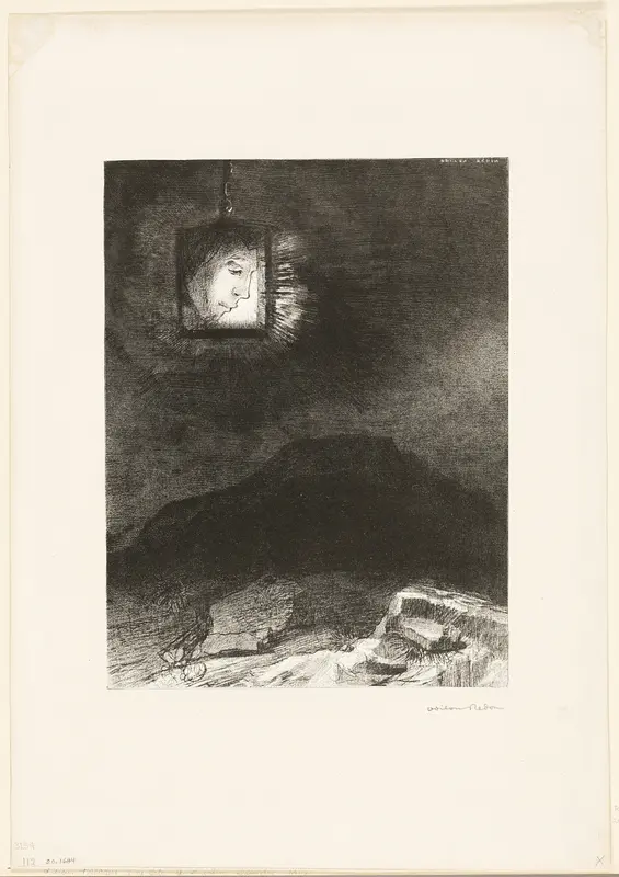Precarious Glimmering, a Head Suspended from Infinity, plate 3 of 6