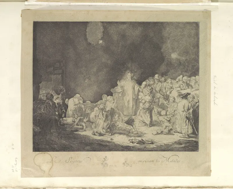 Predikende Christus (De Honderdguldenprent) Wall Art by Henry Louis Basan - High-Resolution Digital Print
